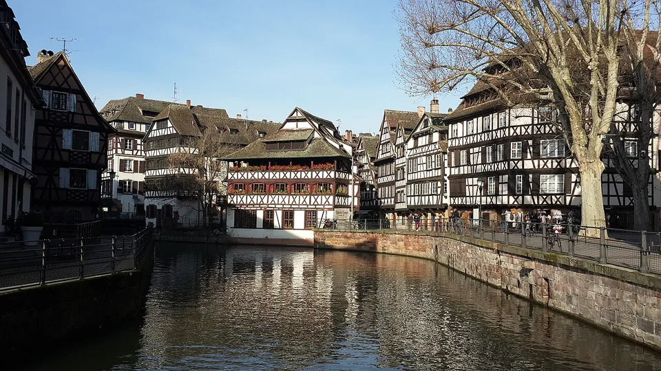 Quartier de la Petite France à Strasbourg dans le Bas-Rhin